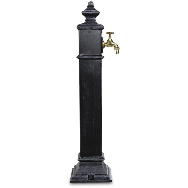 Gartenbrunnen Metall Grau 19x19x79cm