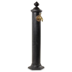Gartenbrunnen Metall Grau 21x18.5x83cm