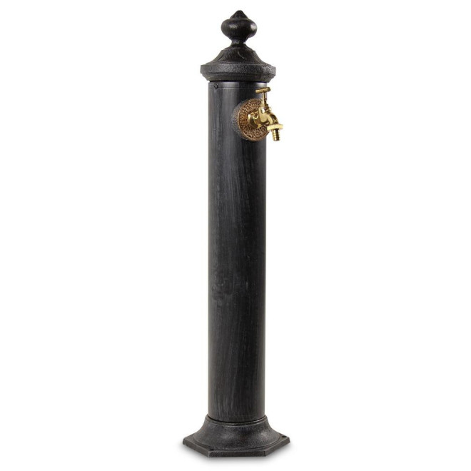 Gartenbrunnen Metall Grau 21x18.5x83cm