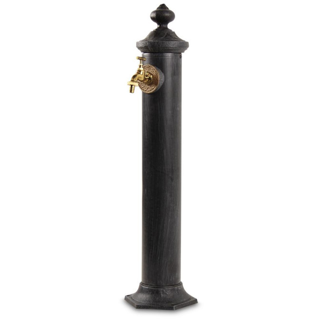 Gartenbrunnen Metall Grau 21x18.5x83cm
