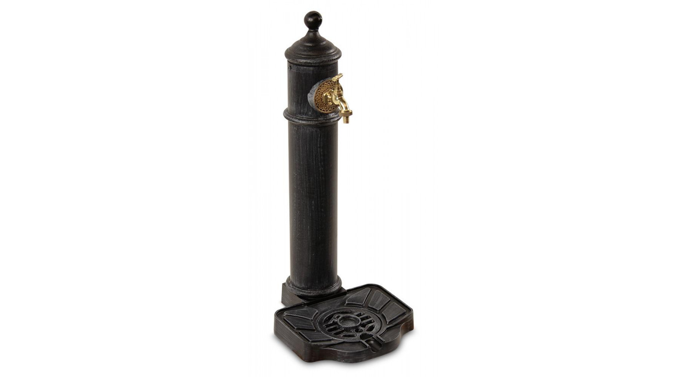Gartenbrunnen Aluminium, Metall Grau 29x33.5x72cm