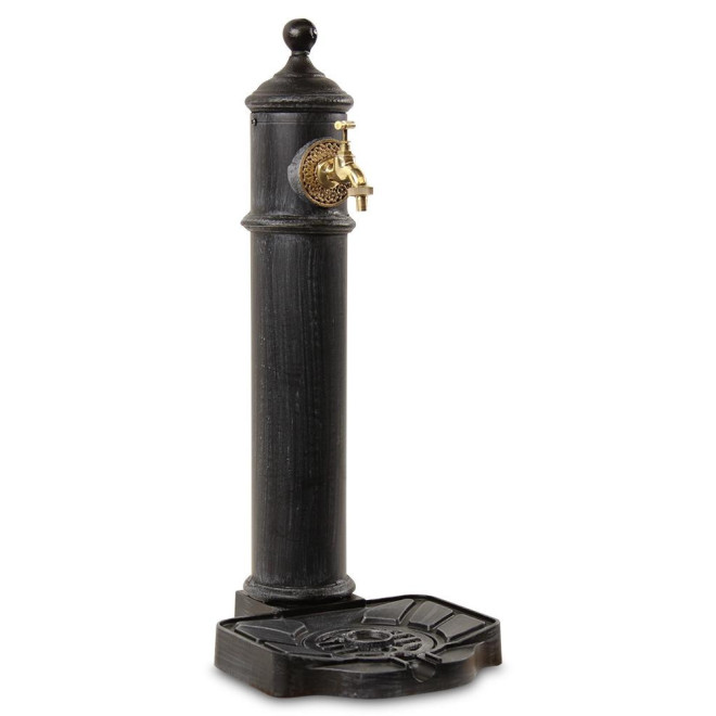 Gartenbrunnen Aluminium, Metall Grau 29x33.5x72cm