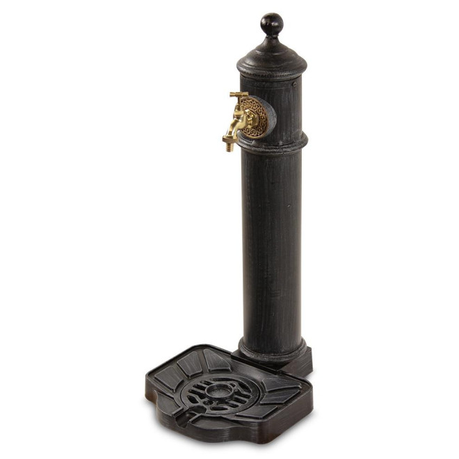 Gartenbrunnen Aluminium, Metall Grau 29x33.5x72cm