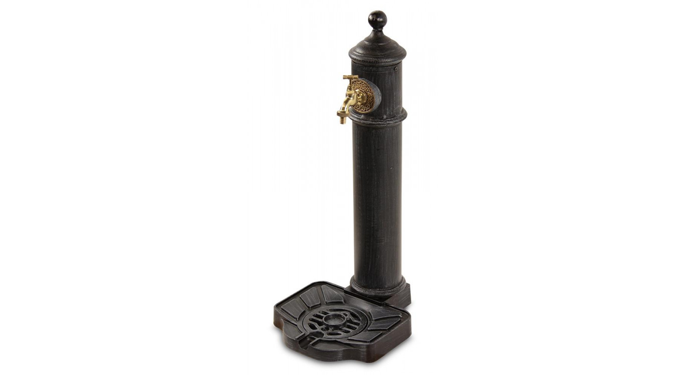 Gartenbrunnen Aluminium, Metall Grau 29x33.5x72cm