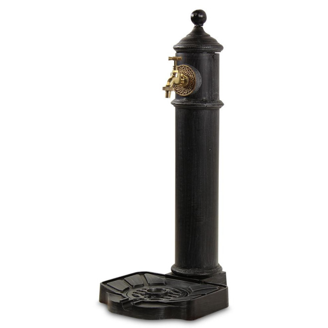 Gartenbrunnen Aluminium, Metall Grau 29x33.5x72cm