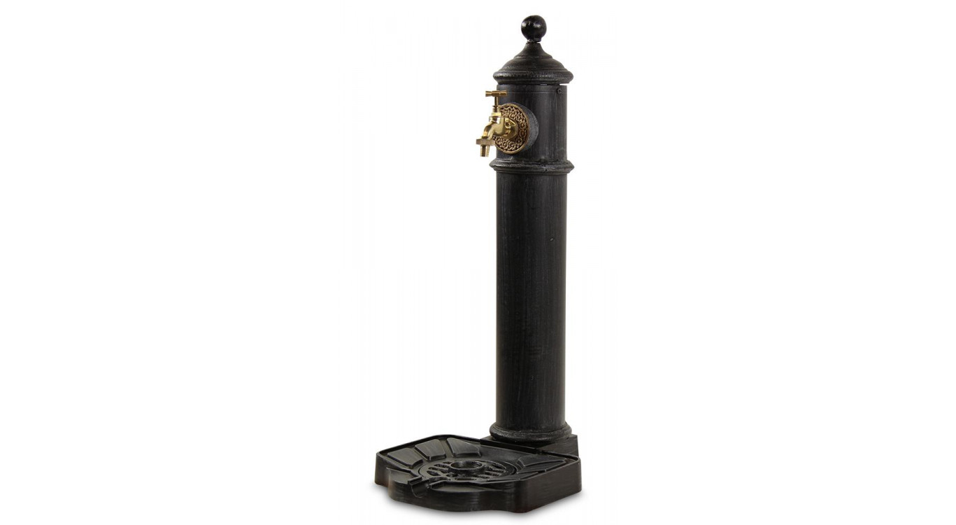 Gartenbrunnen Aluminium, Metall Grau 29x33.5x72cm