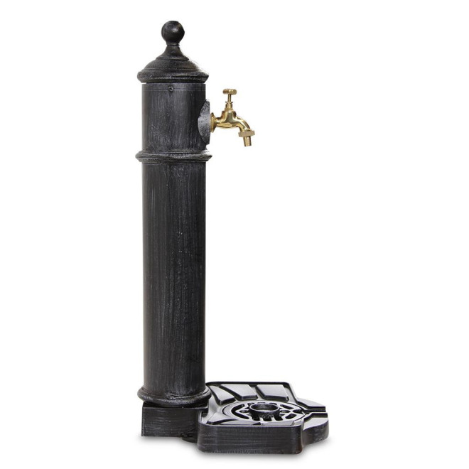 Fontaine de Jardin Aluminium, Métal Gris 29x33.5x72cm