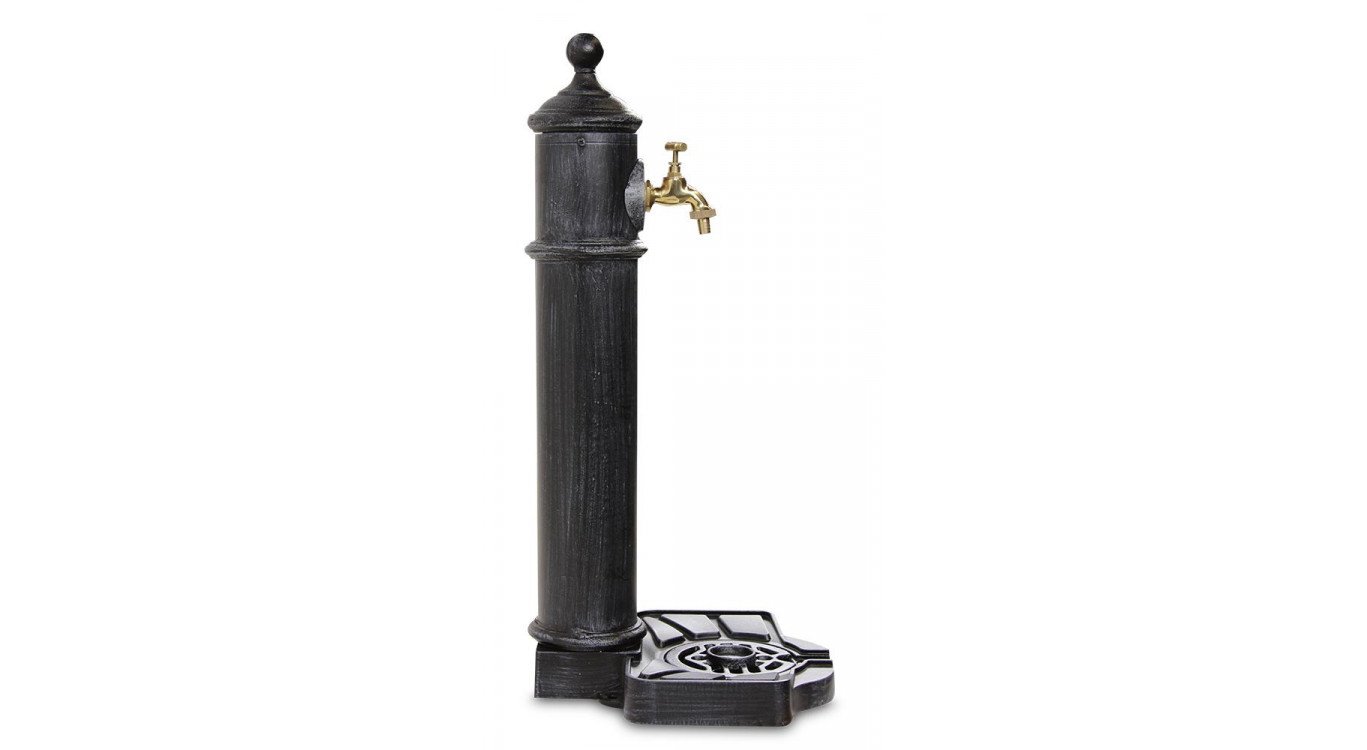 Gartenbrunnen Aluminium, Metall Grau 29x33.5x72cm