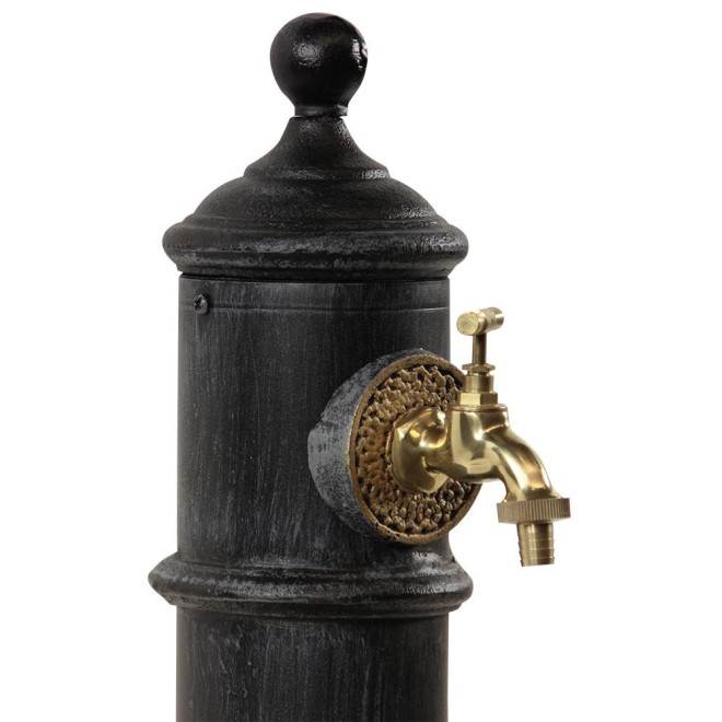 Gartenbrunnen Aluminium, Metall Grau 29x33.5x72cm