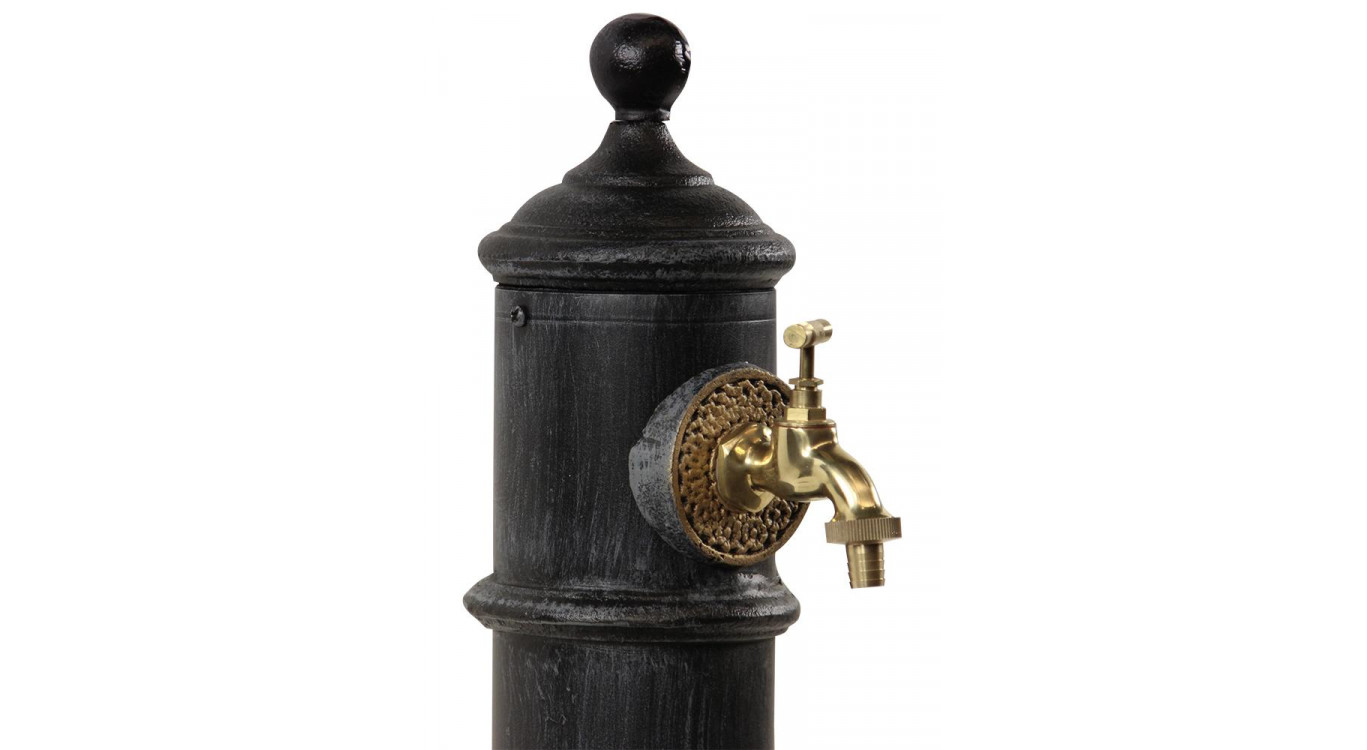 Gartenbrunnen Aluminium, Metall Grau 29x33.5x72cm