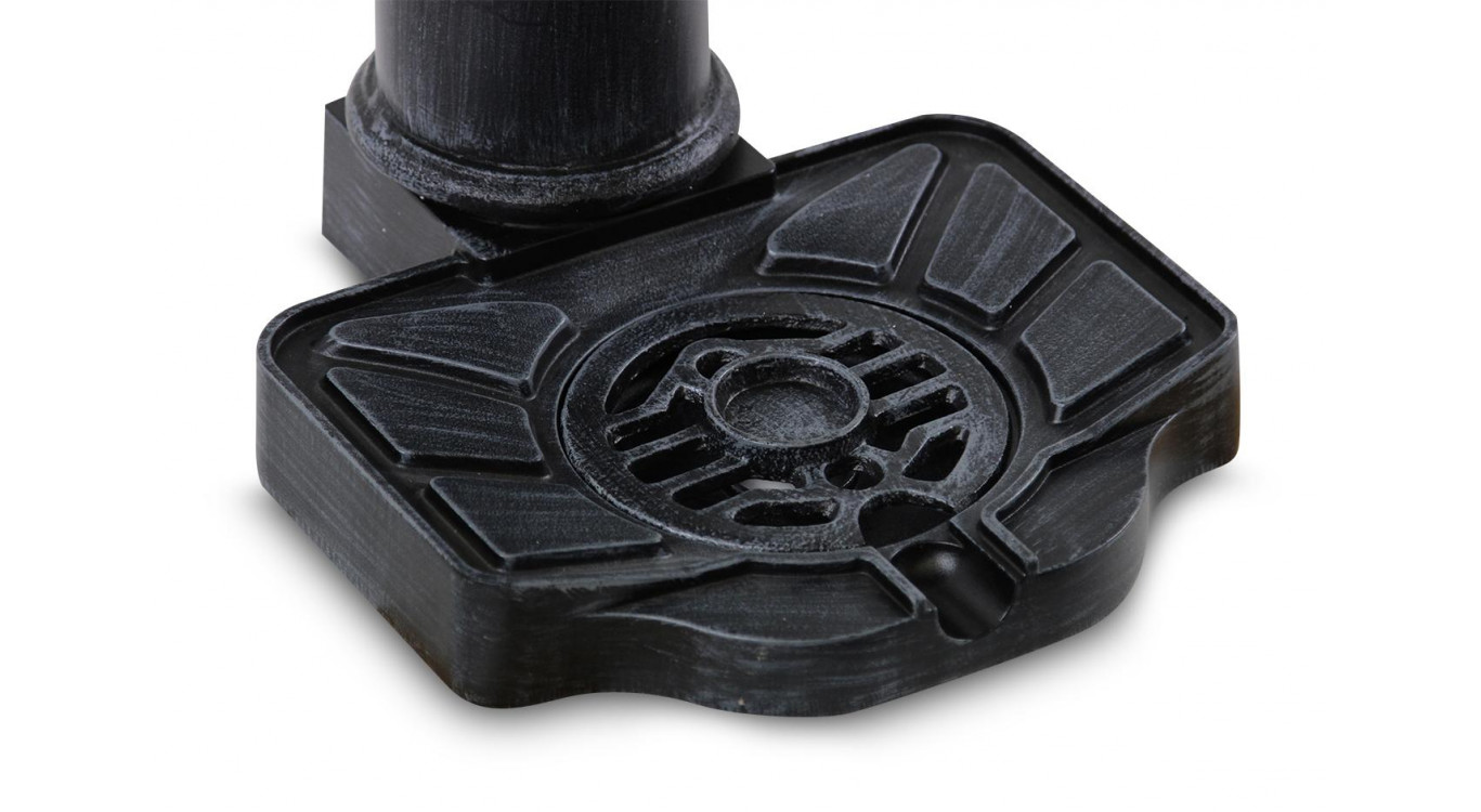 Gartenbrunnen Aluminium, Metall Grau 29x33.5x72cm