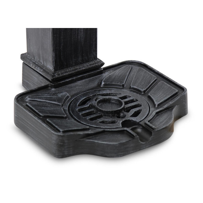 Gartenbrunnen Aluminium, Metall Grau 33x29x80cm