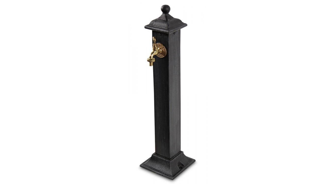 Fontaine de Jardin Métal Gris 17.5x17.5x71cm