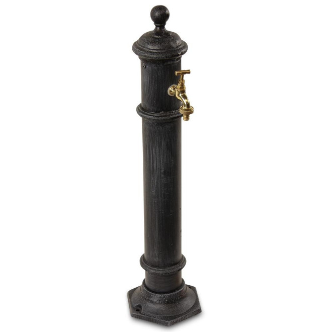 Gartenbrunnen Metall Grau 17x19x73cm