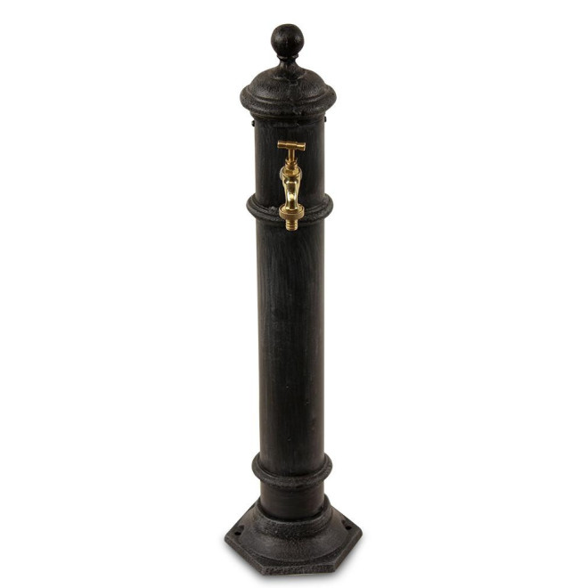 Gartenbrunnen Metall Grau 17x19x73cm