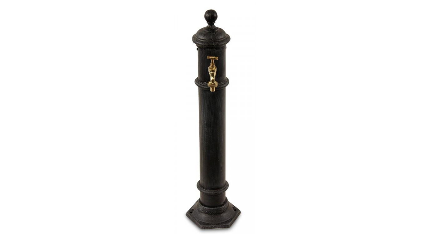 Gartenbrunnen Metall Grau 17x19x73cm