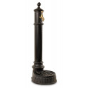 Gartenbrunnen Aluminium-Metall Grau 26x32x82cm