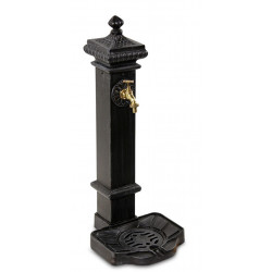 Fontaine de Jardin Aluminium, Métal Gris 29x33x76cm