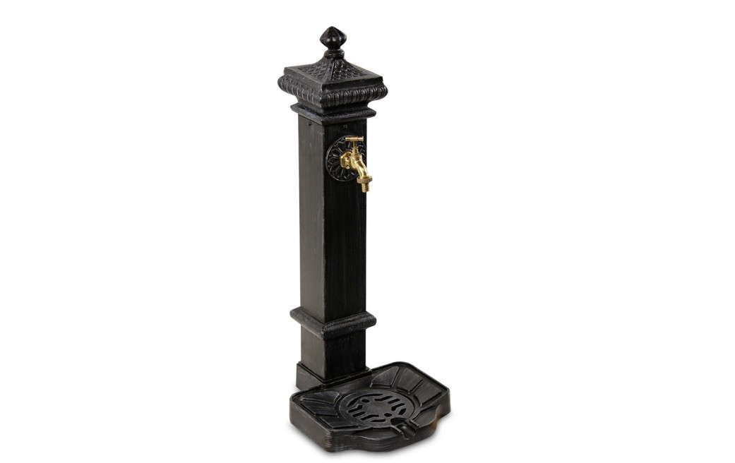Fontaine de Jardin Aluminium, Métal Gris 29x33x76cm