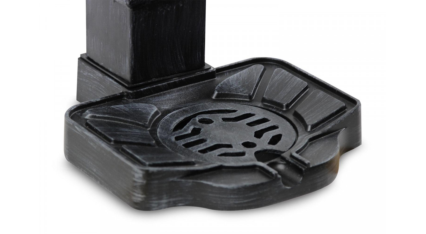 Fontaine de Jardin Aluminium, Métal Gris 29x33x76cm