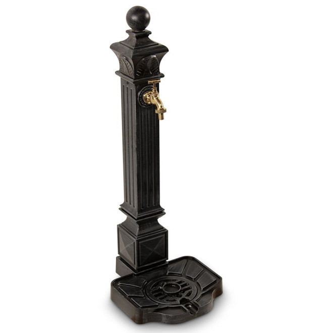 Gartenbrunnen Aluminium Grau 29x33x81cm