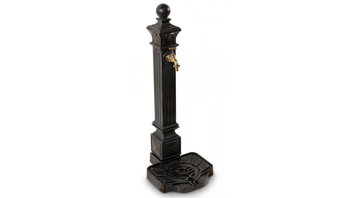 Gartenbrunnen Aluminium Grau 29x33x81cm