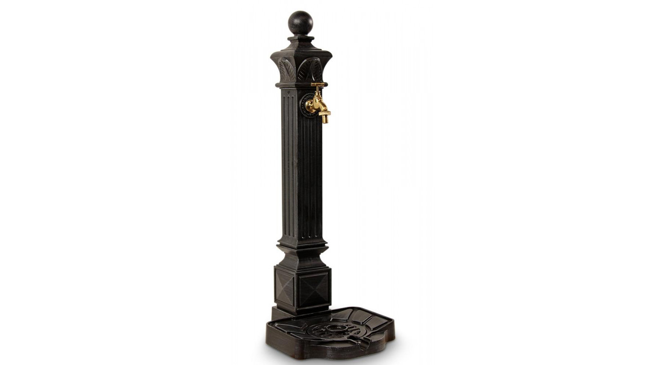 Gartenbrunnen Aluminium Grau 29x33x81cm