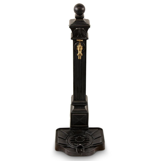Gartenbrunnen Aluminium Grau 29x33x81cm