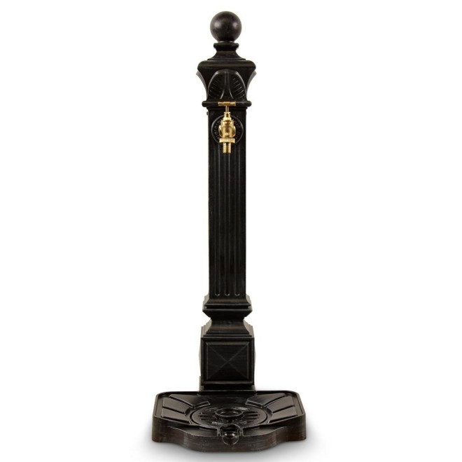 Gartenbrunnen Aluminium Grau 29x33x81cm