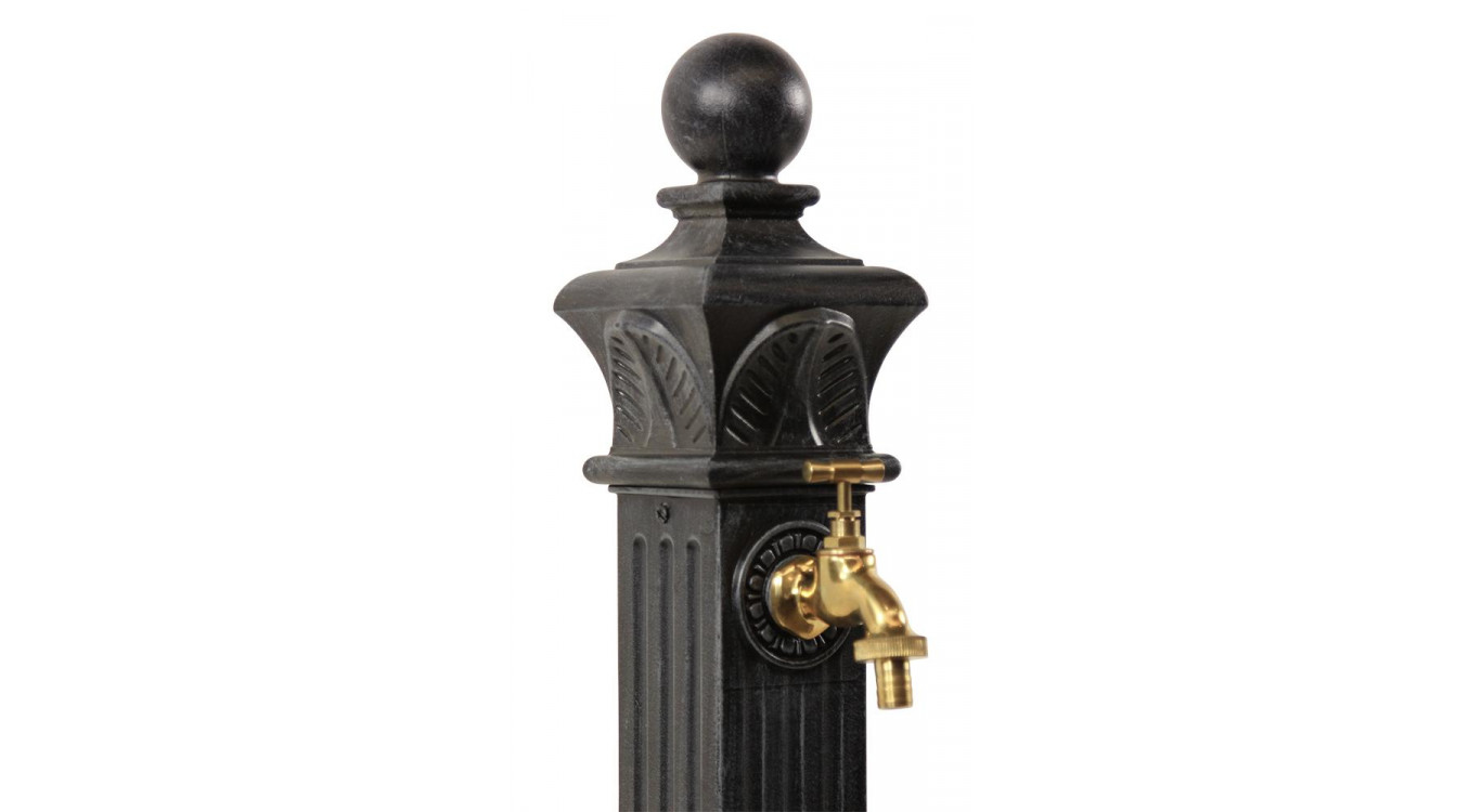Gartenbrunnen Aluminium Grau 29x33x81cm