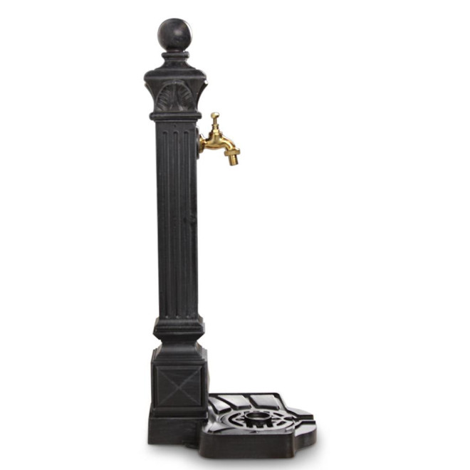Gartenbrunnen Aluminium Grau 29x33x81cm