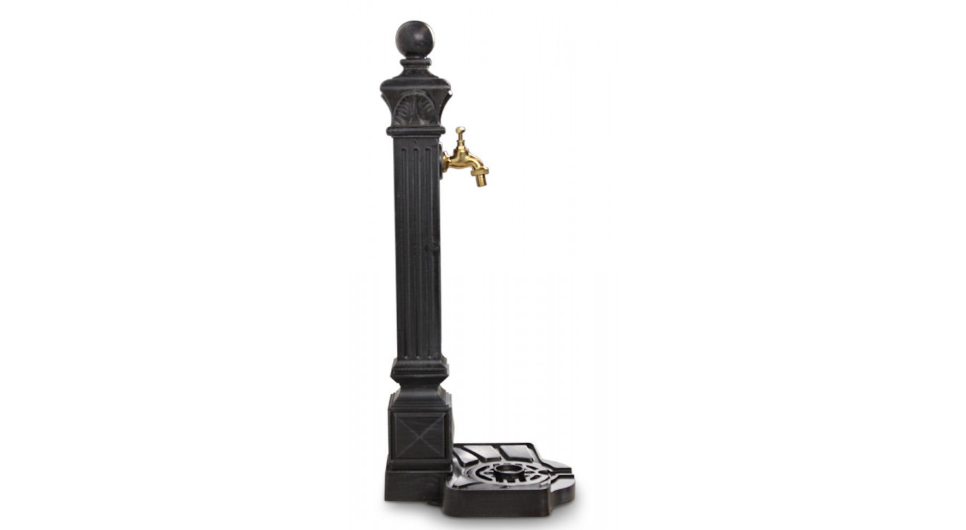 Gartenbrunnen Aluminium Grau 29x33x81cm