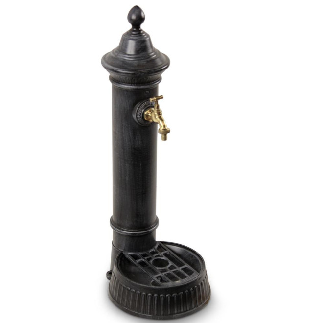 Gartenbrunnen Aluminium Grau 26x32x72cm