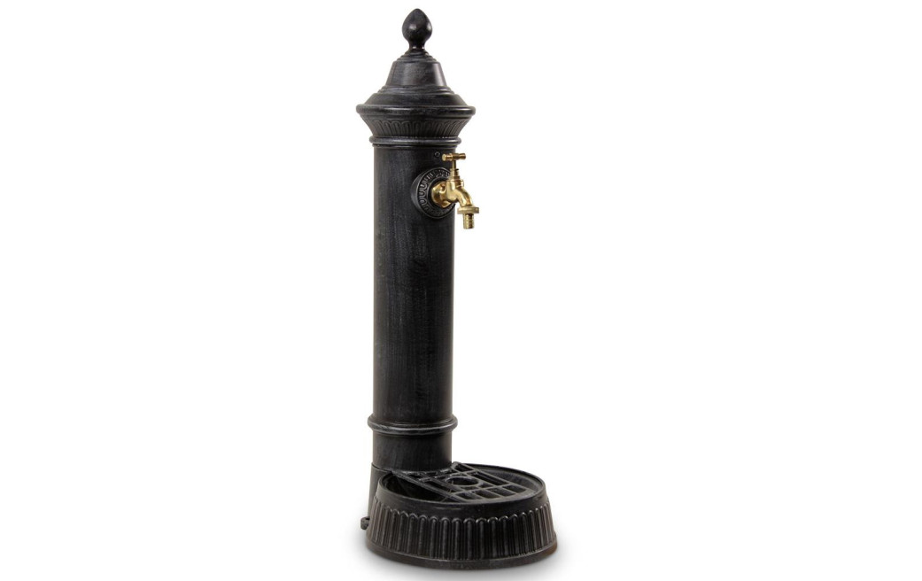 Gartenbrunnen Aluminium Grau 26x32x72cm