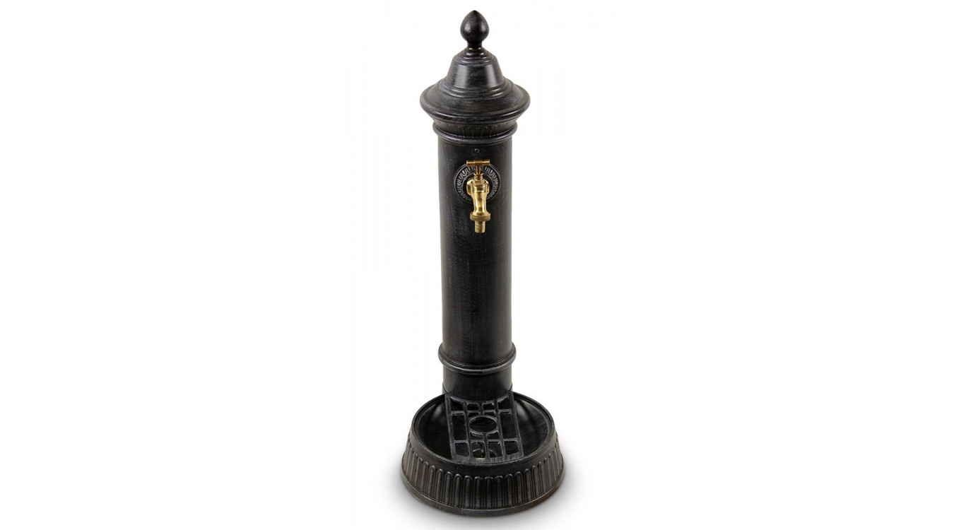Gartenbrunnen Aluminium Grau 26x32x72cm