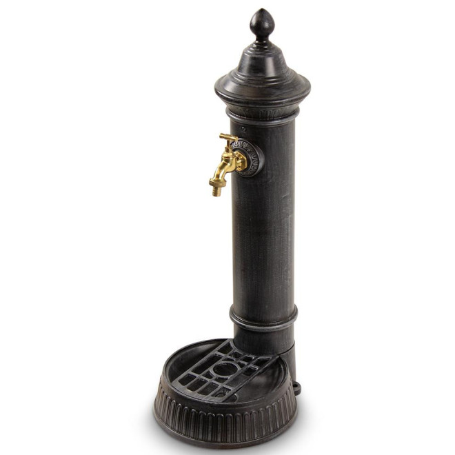 Gartenbrunnen Aluminium Grau 26x32x72cm
