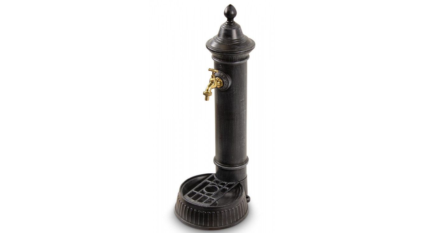 Fontaine de Jardin Aluminium Gris 26x32x72cm