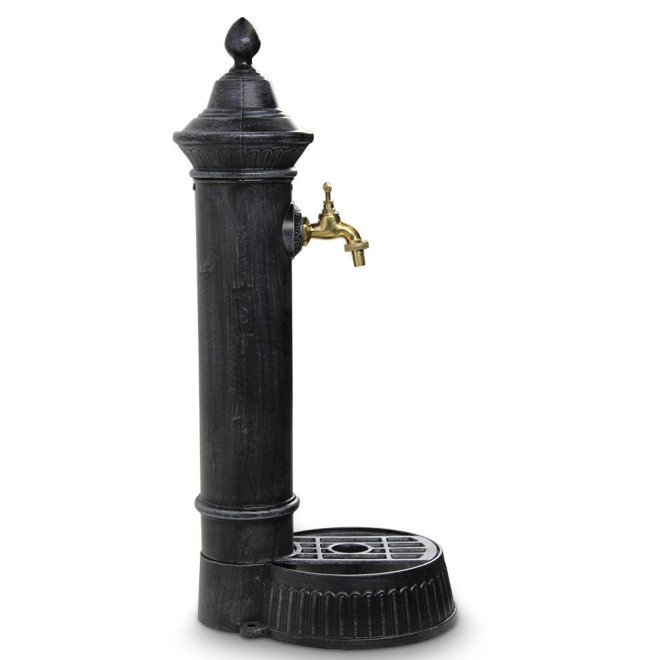 Gartenbrunnen Aluminium Grau 26x32x72cm