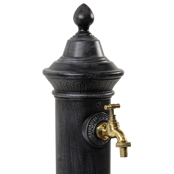 Gartenbrunnen Aluminium Grau 26x32x72cm