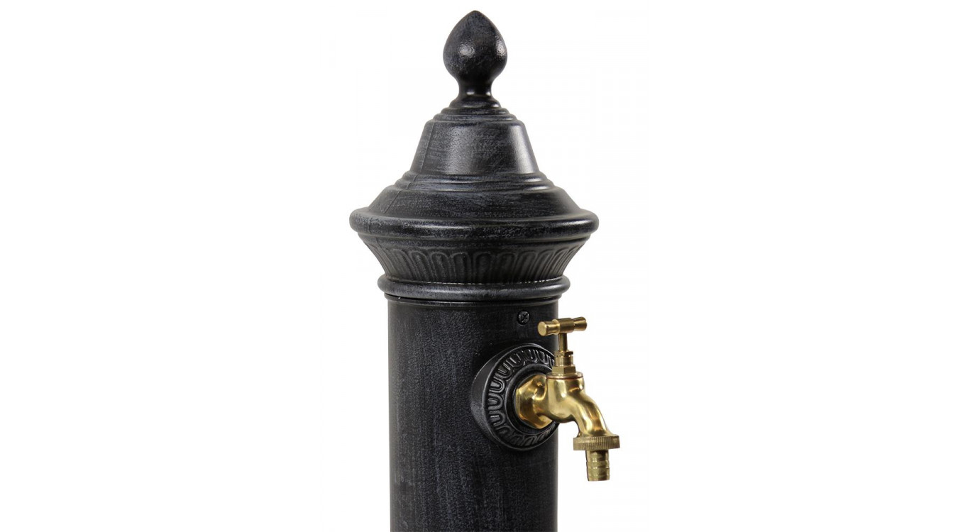 Gartenbrunnen Aluminium Grau 26x32x72cm