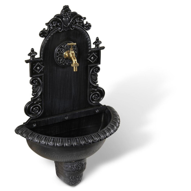 Gartenbrunnen Aluminium Grau 44x22x75.5cm