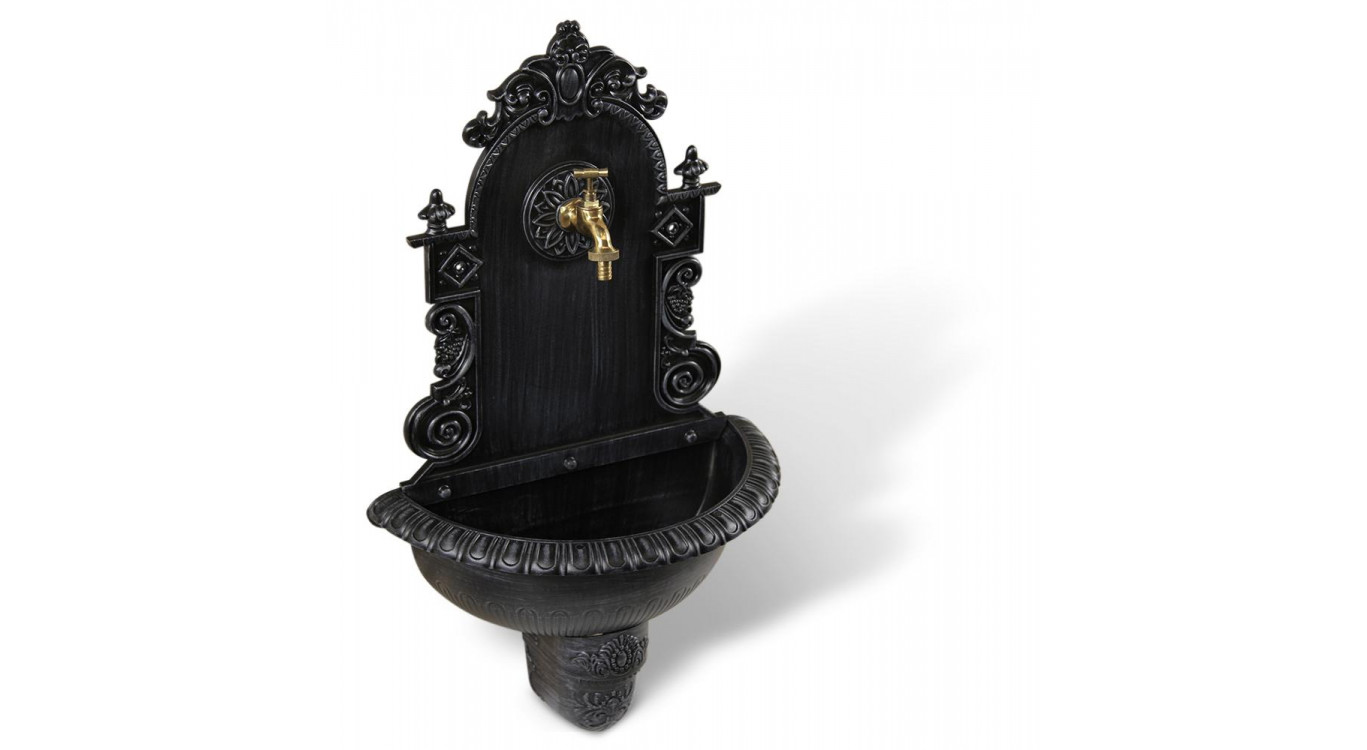 Gartenbrunnen Aluminium Grau 44x22x75.5cm