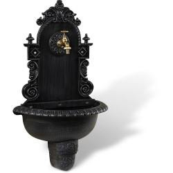 Gartenbrunnen Aluminium Grau 44x22x75.5cm
