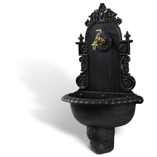 Gartenbrunnen Aluminium Grau 44x22x75.5cm