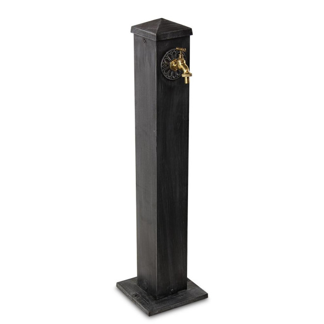 Gartenbrunnen Aluminium Grau 22.5x22.5x91cm