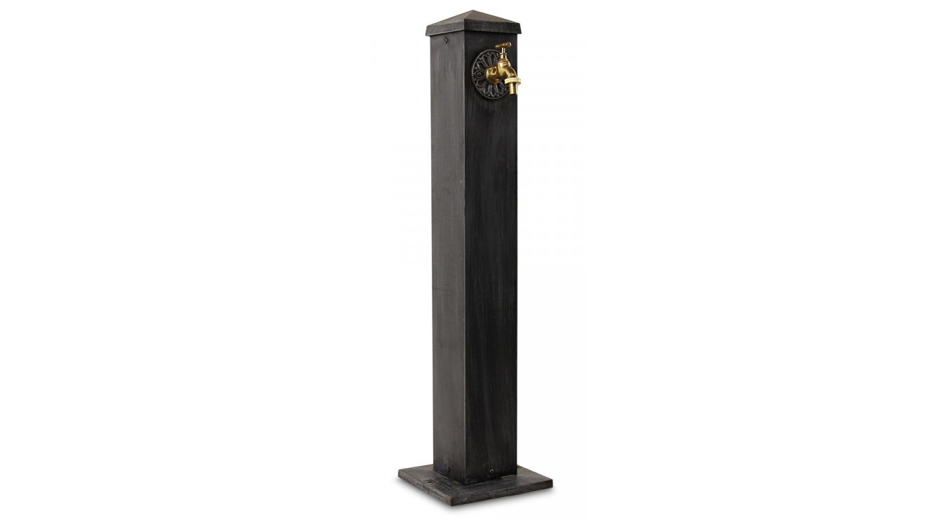 Gartenbrunnen Aluminium Grau 22.5x22.5x91cm