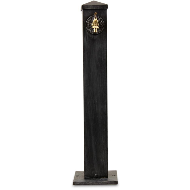 Gartenbrunnen Aluminium Grau 22.5x22.5x91cm