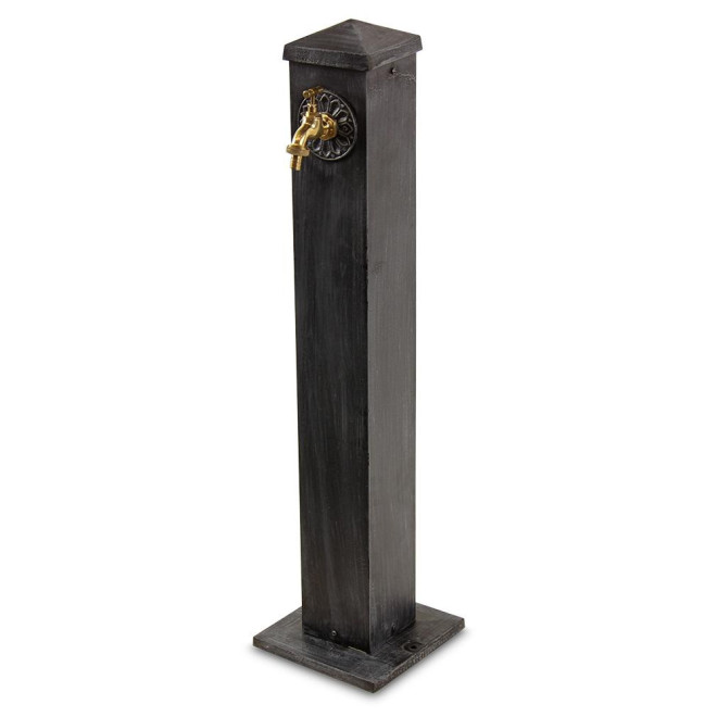 Gartenbrunnen Aluminium Grau 22.5x22.5x91cm