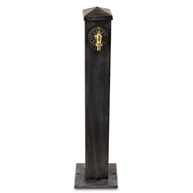 Gartenbrunnen Aluminium Grau 22.5x22.5x91cm