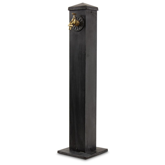 Gartenbrunnen Aluminium Grau 22.5x22.5x91cm